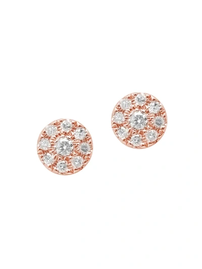Djula Women's Magic Touch 18k Rose Gold & Diamond Target Stud Earrings In Pink Gold