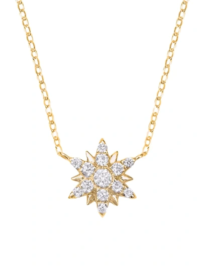 Djula Women's Magic Touch 18k Yellow Gold & Diamond Sun Pendant Necklace