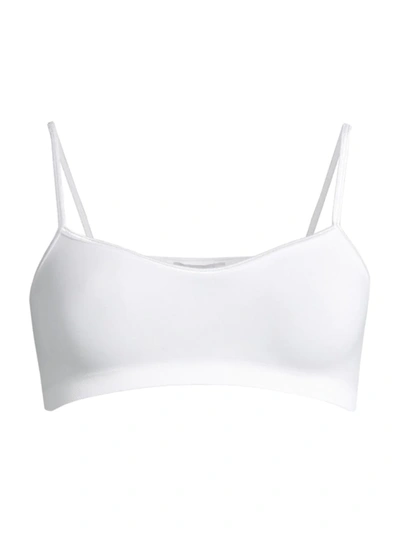 Hanro Touch Feel Spaghetti Crop Top In White