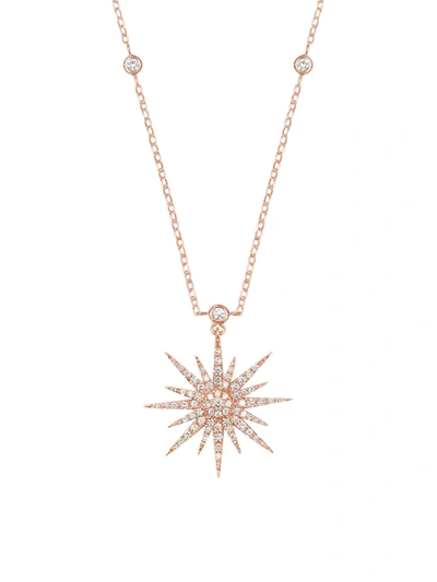 Djula Women's Soleil 18k Rose Gold & Diamond Pendant Necklace In Pink Gold