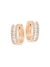 DJULA WOMEN'S GRAPHIQUE 18K ROSE GOLD & DIAMOND HOOP EARRINGS,400014787980