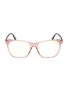 Tom Ford 55mm Square Optical Glasses In Pink