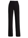 Alice And Olivia Dylan High-waist Pintuck Trousers In Black