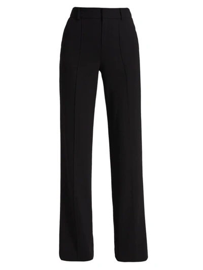 Alice And Olivia Dylan High-waist Pintuck Trousers In Black