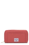 Herschel Supply Co Thomas Canvas Zip Wallet In Dusty Cedar