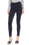 Mother The Stunner High Waist Fray Ankle Skinny Jeans In Not Guilty