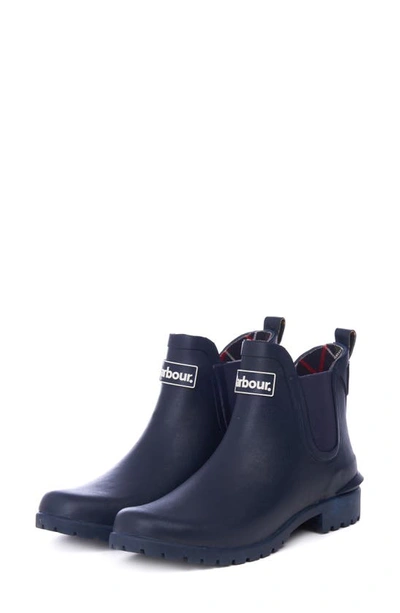 Barbour Wilton Chelsea Rain Boot In Navy