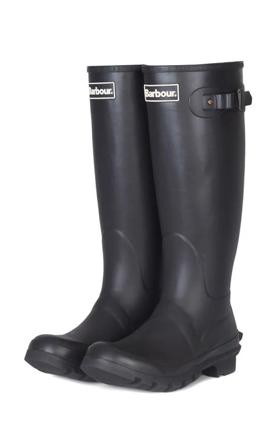 Barbour Black Womens Bede Tall Wellington Boot With Adjustable Strap