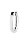 Maria Black Single Slick Huggie Earring In Silver Hp