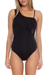TRINA TURK MONACO ASYMMETRIC NECK ONE-PIECE SWIMSUIT,3011025