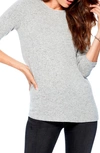 Nic + Zoe Sweet Dreams Layered Crewneck Top In Grey Mix