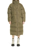 Ganni Padded Recycled-polyester And Recycled-polyamide-blend Coat In Kalamata