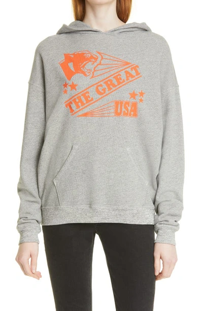 The Great The Gym Cougar Graphic Hoodie In Varsity Grey