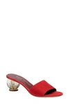 Kate Spade Polished Cityscape Globe-heel Slide Sandals In Lava Falls