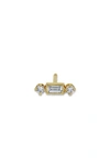 Zoë Chicco Single Diamond Stud Earring In 14k Yellow Gold