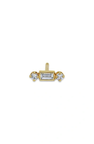 Zoë Chicco Single Diamond Stud Earring In 14k Yellow Gold