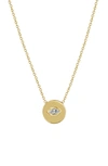 ZOË CHICCO MARQUISE DIAMOND COIN PENDANT NECKLACE,SDDN-2-D