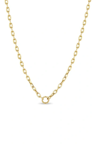 Zoë Chicco Circle Link Necklace In Yellow Gold