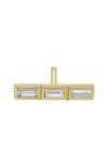 Zoë Chicco Single Baguette Diamond Bar Stud Earring In 14k Gold