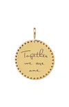 Zoë Chicco Mantra Coin Pendant In 14k Gold