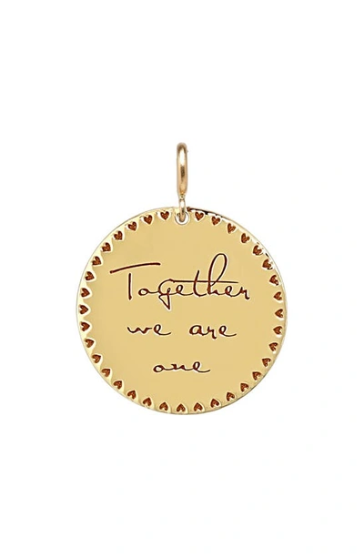 Zoë Chicco Mantra Coin Pendant In 14k Gold