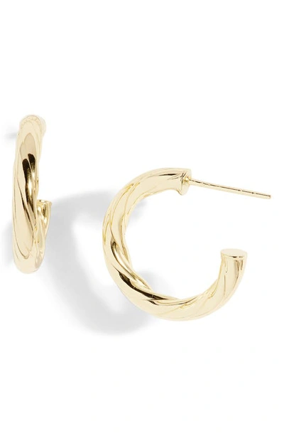 Argento Vivo Twisted Hoop Earrings In Gold