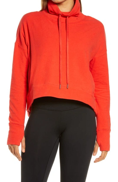 Sweaty Betty Harmonise Luxe Sweatshirt In Pentas Red