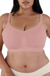 Bravado Designs Body Silk Seamless Recycled Nylon Blend Wireless Maternity/nursing Bra In Dusted Peony