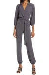 FRAICHE BY J TIE WAIST LONG SLEEVE JUMPSUIT,FD 2972