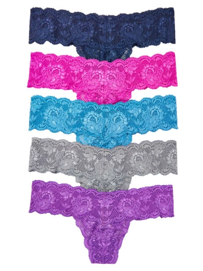 Cosabella Never Say Never Cutie Low-rise Thongs, Set Of 5 In Malawi Assorted