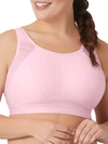 Glamorise Full Figure Plus Size No-sweat Mesh Sports Wirefree Bra In Pink