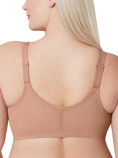 Glamorise Magiclift Natural Shape Front-close Wire-free Bra In Cappuccino