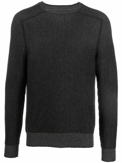 Sease Ribbed Knitted Jumper In Grey