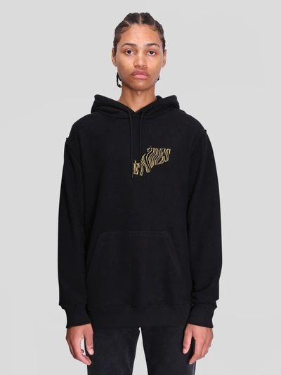 Etudes Studio Logo Drawstring Organic Cotton Hoodie In Black