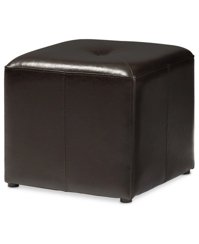 Furniture Kiswar Ottoman In Dark Brown