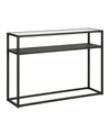 HUDSON & CANAL NELLIE CONSOLE TABLE WITH METAL MESH SHELF