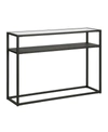 Hudson & Canal Nellie Console Table With Solid Metal Shelf