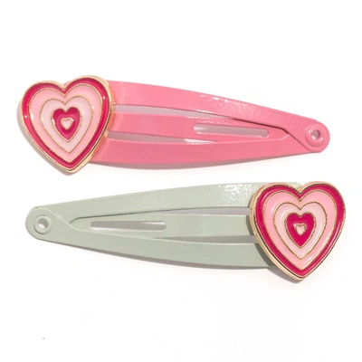 Frasier Sterling Heartthrob Hair Clippies 2-pack