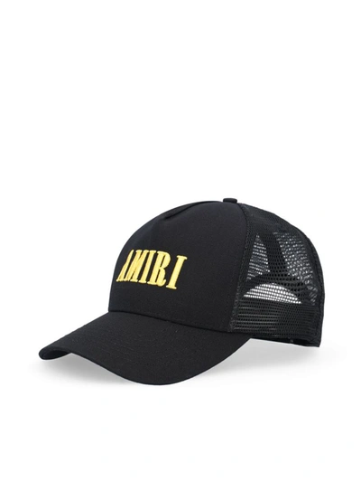 Amiri Trucker Logo-embroidered Baseball Cap In Black