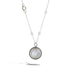 John Hardy 18k Yellow Gold & Sterling Silver Dot Moon Door Multi-gemstone Spin Pendant Necklace, 28-30 In White Mother Of Pearl