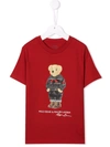 Polo Ralph Lauren Polo Bear-print Short-sleeved T-shirt In Red