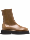 WANDLER ZIP-UP LEATHER BOOTS