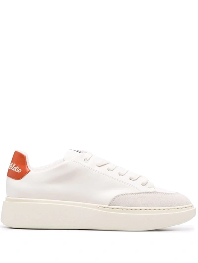 Hugo Boss X Russel Athletic Lace-up Faux-leather Sneakers In White