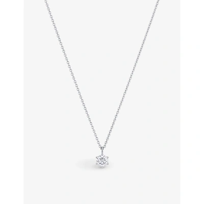 Bucherer Fine Jewellery Collitaire Heaven 18ct White-gold And 0.6ct Brilliant-cut Diamond Pendant Necklace In White Gold