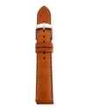 Michele 18mm Leather Watch Strap In Light Brown