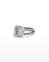 David Yurman Petite Albion Ring With Diamonds In Sage