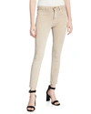 L Agence Margot High-rise Skinny Ankle Jeans In Beige