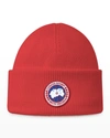 Canada Goose Red Arctic Disc Beanie In Red