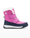 Sorel Kid's Whitney Ii Waterproof Winter Boots W/ Faux-fur Trim In Bright Lavendar C