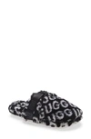 Ugg (r) Fluff It Slipper With Genuine Shearling Lining In Black / White